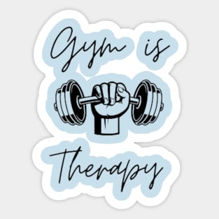 gym is my therapy Sticker